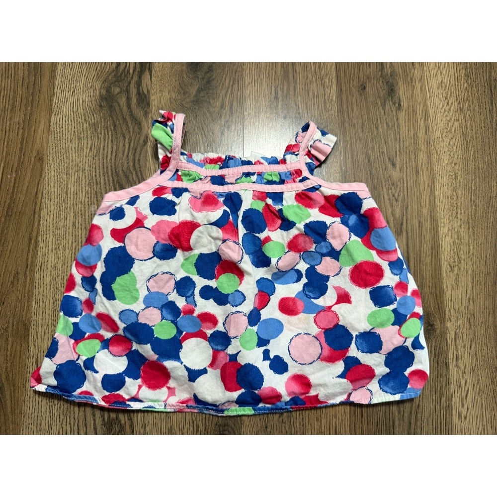 Origami Dress, Infant Girls Size 6-9 Months, multicolored, Polka Dots organic